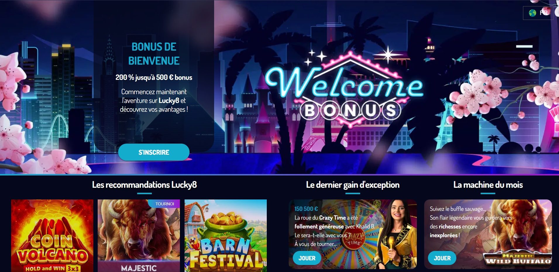 Lucky8 - Aperçu des jeux et promotions disponibles